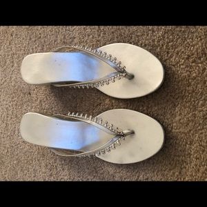 Silver pretty party sandals